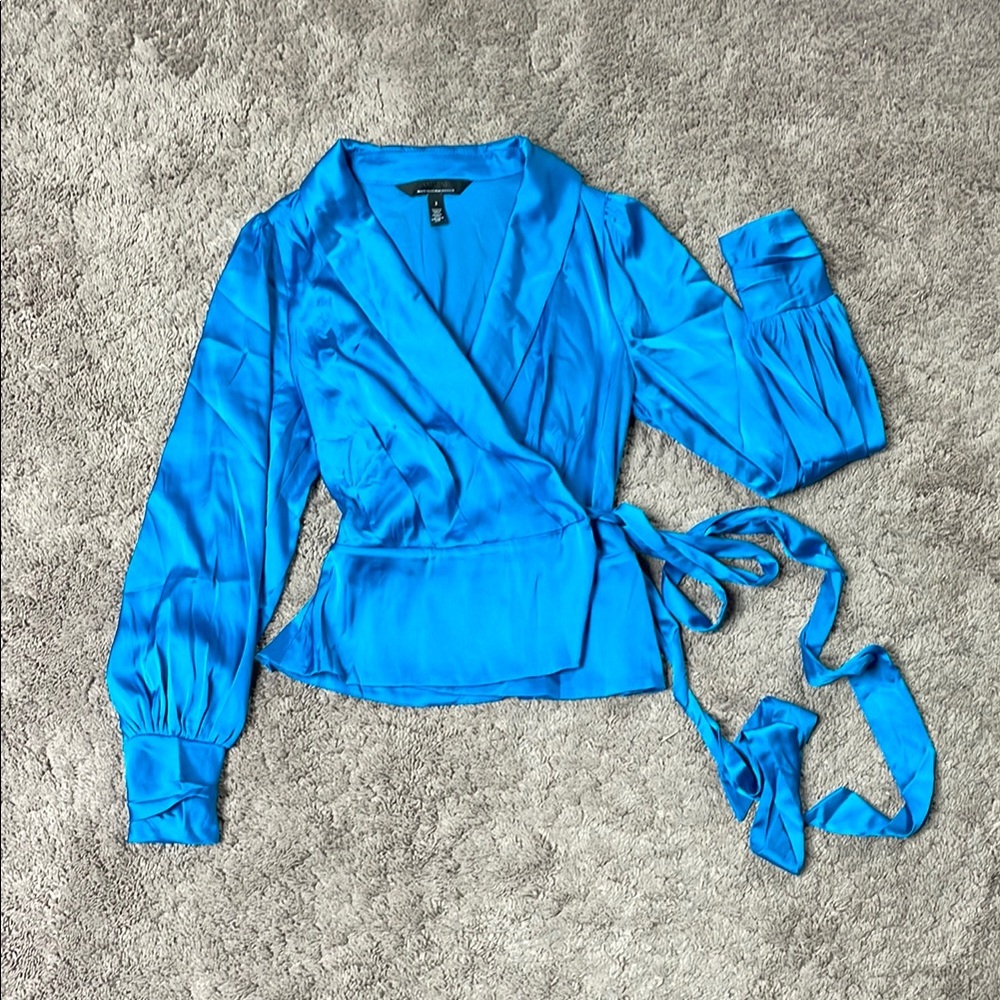 White House Black Market Teal Blouse NWOT